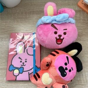 BT21 Cooky Plushes & Notebook
